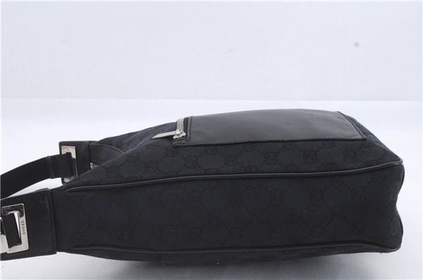 Authentic GUCCI Vintage Shoulder Hand Bag GG Canvas Leather 0190537 Black 5474D