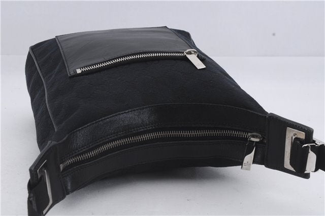 Authentic GUCCI Vintage Shoulder Hand Bag GG Canvas Leather 0190537 Black 5474D