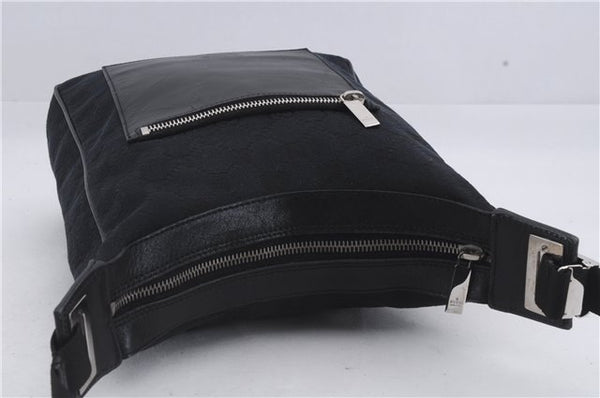 Authentic GUCCI Vintage Shoulder Hand Bag GG Canvas Leather 0190537 Black 5474D