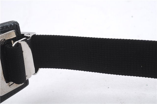 Authentic GUCCI Vintage Shoulder Hand Bag GG Canvas Leather 0190537 Black 5474D