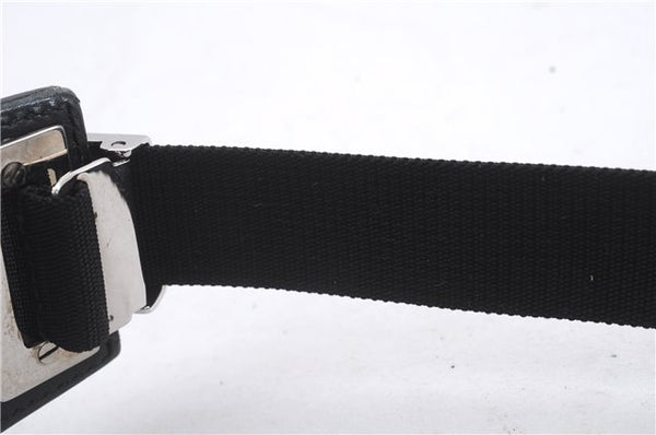 Authentic GUCCI Vintage Shoulder Hand Bag GG Canvas Leather 0190537 Black 5474D