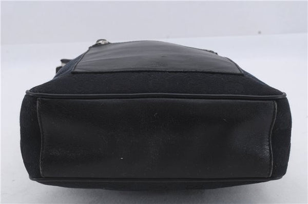 Authentic GUCCI Vintage Shoulder Hand Bag GG Canvas Leather 0190537 Black 5474D