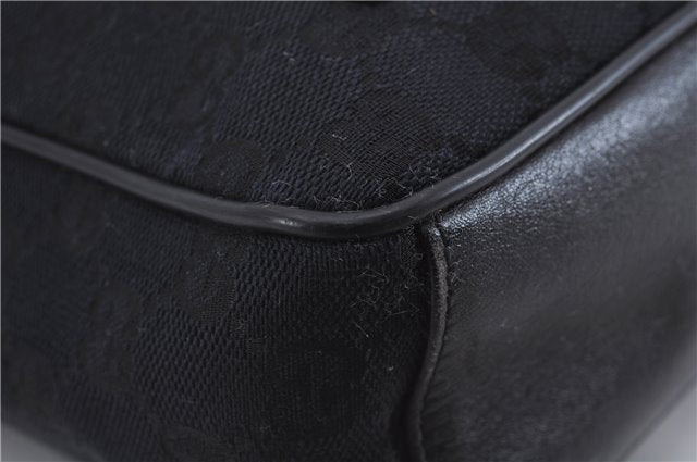 Authentic GUCCI Vintage Shoulder Hand Bag GG Canvas Leather 0190537 Black 5474D