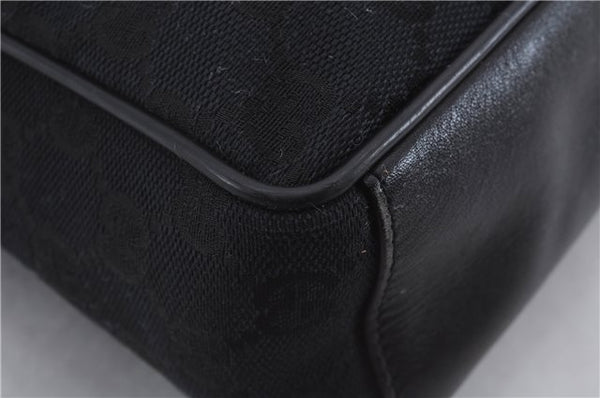 Authentic GUCCI Vintage Shoulder Hand Bag GG Canvas Leather 0190537 Black 5474D
