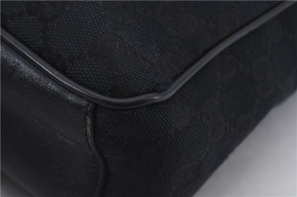 Authentic GUCCI Vintage Shoulder Hand Bag GG Canvas Leather 0190537 Black 5474D