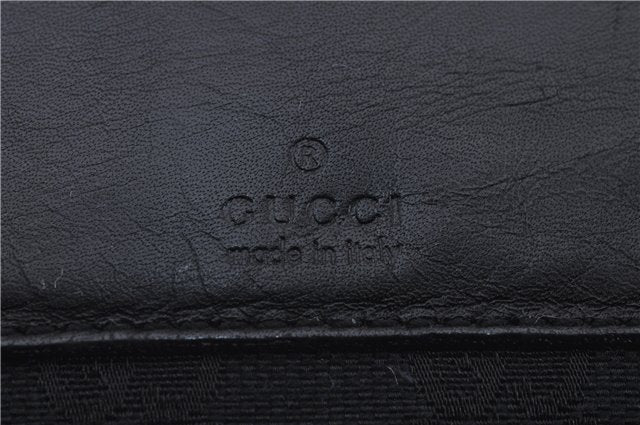 Authentic GUCCI Vintage Shoulder Hand Bag GG Canvas Leather 0190537 Black 5474D