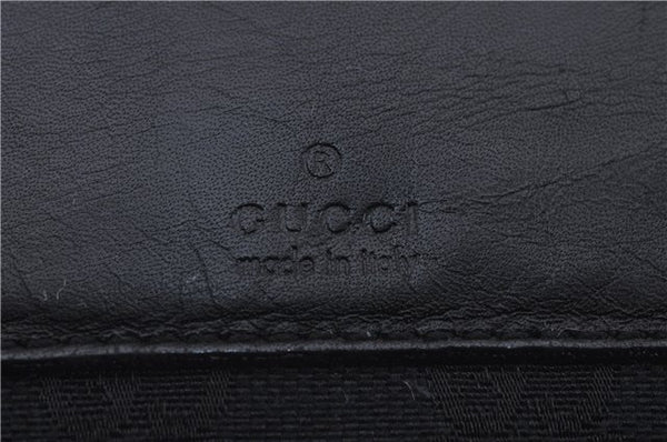 Authentic GUCCI Vintage Shoulder Hand Bag GG Canvas Leather 0190537 Black 5474D