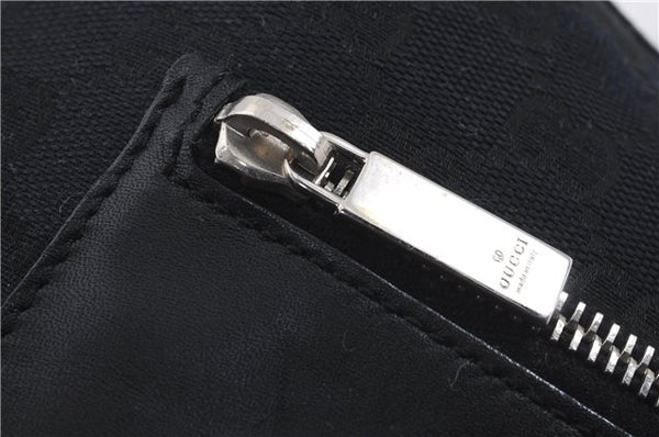 Authentic GUCCI Vintage Shoulder Hand Bag GG Canvas Leather 0190537 Black 5474D