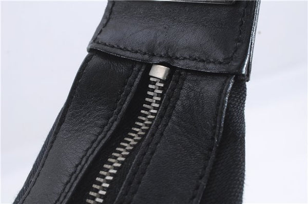 Authentic GUCCI Vintage Shoulder Hand Bag GG Canvas Leather 0190537 Black 5474D