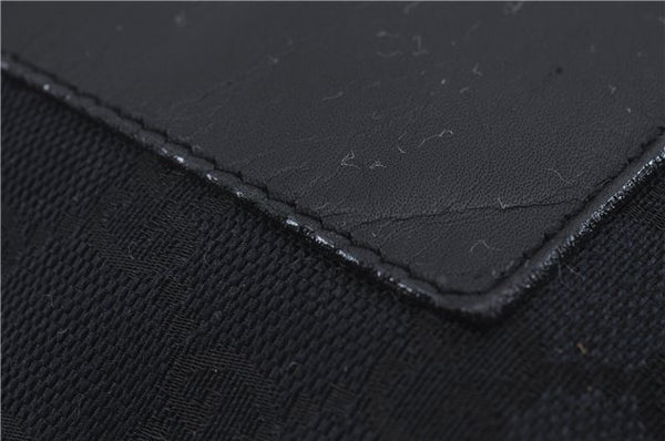 Authentic GUCCI Vintage Shoulder Hand Bag GG Canvas Leather 0190537 Black 5474D