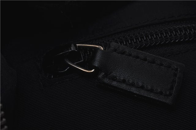 Authentic GUCCI Vintage Shoulder Hand Bag GG Canvas Leather 0190537 Black 5474D