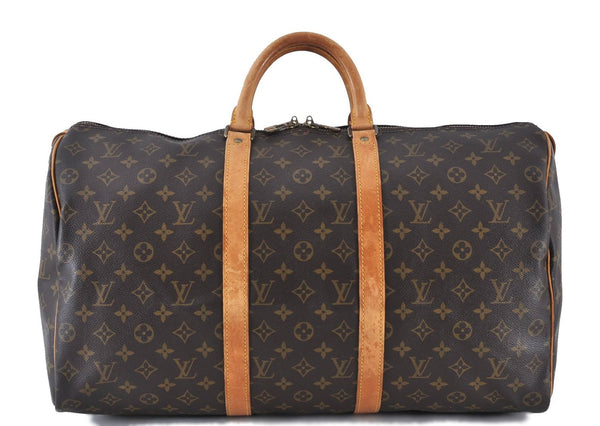 Authentic LOUIS VUITTON Monogram Keepall 50 Boston Bag M41426 LV 5475C