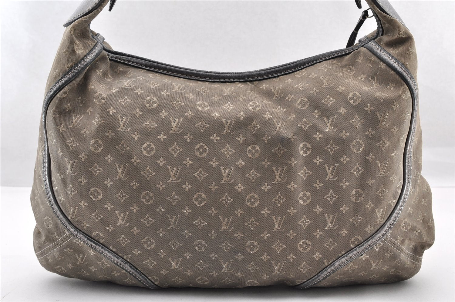 Auth Louis Vuitton Monogram Mini Lin Manon MM Shoulder Bag Gray M95618 LV 5475I