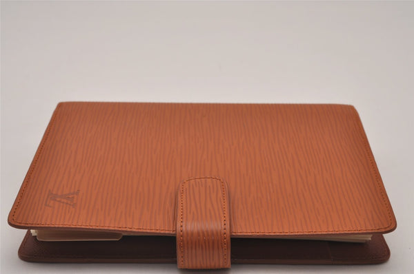 Authentic Louis Vuitton Epi Agenda MM Notebook Cover Brown R20043 LV 5476I