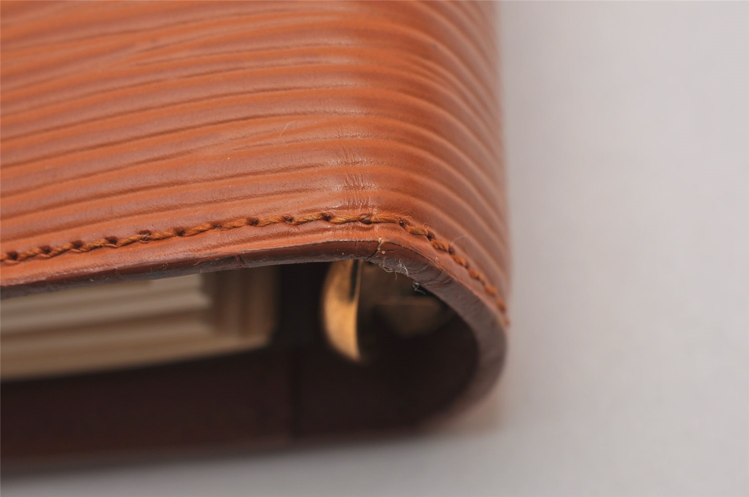 Authentic Louis Vuitton Epi Agenda MM Notebook Cover Brown R20043 LV 5476I