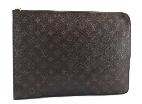 Authentic LOUIS VUITTON Monogram Poche Documents Document Case M53400 LV 5479C