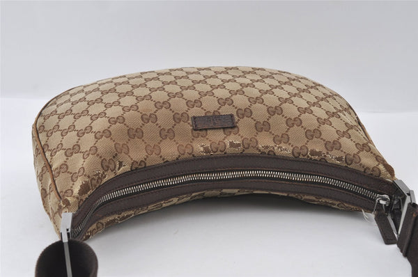 Authentic GUCCI Shoulder Cross Body Bag GG Canvas Leather 122790 Brown 5479I