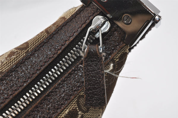 Authentic GUCCI Shoulder Cross Body Bag GG Canvas Leather 122790 Brown 5479I