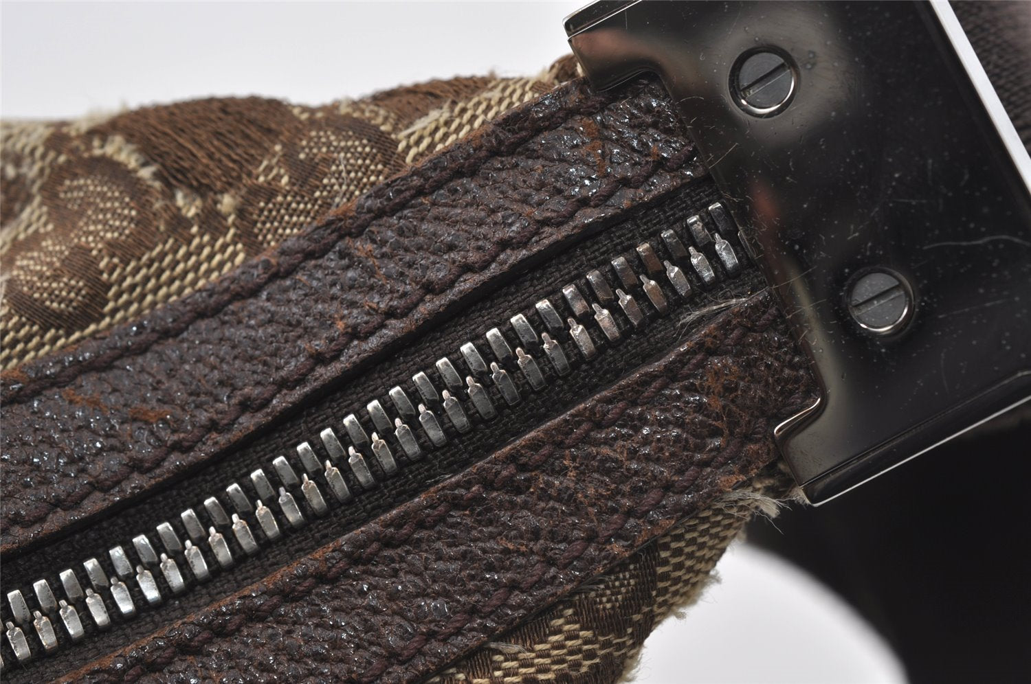 Authentic GUCCI Shoulder Cross Body Bag GG Canvas Leather 122790 Brown 5479I