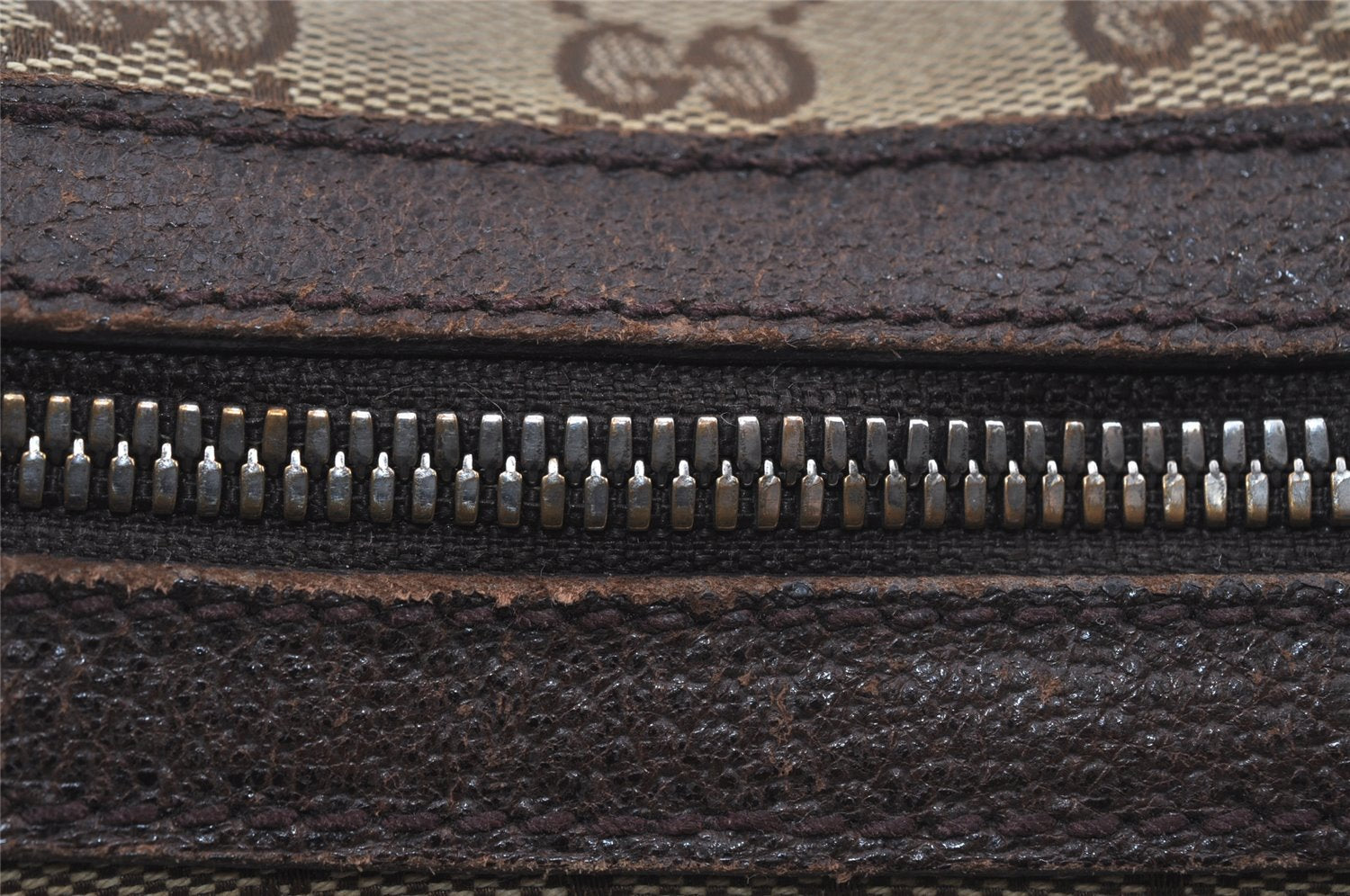 Authentic GUCCI Shoulder Cross Body Bag GG Canvas Leather 122790 Brown 5479I