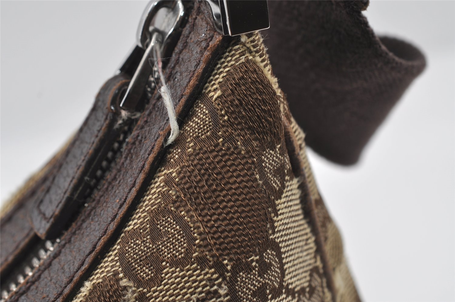 Authentic GUCCI Shoulder Cross Body Bag GG Canvas Leather 122790 Brown 5479I