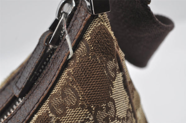 Authentic GUCCI Shoulder Cross Body Bag GG Canvas Leather 122790 Brown 5479I