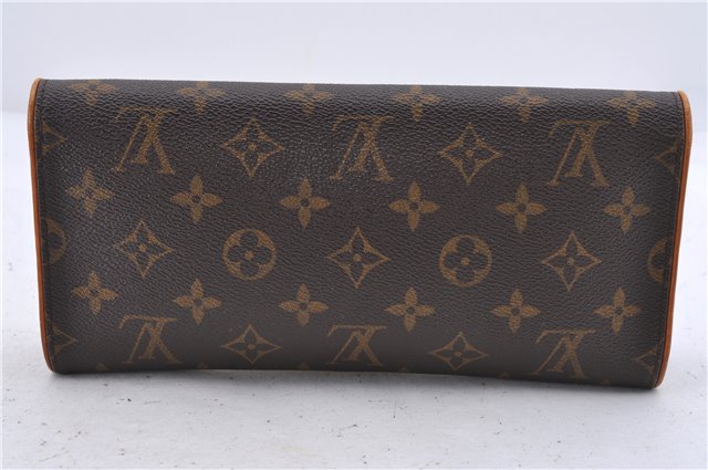 Authentic Louis Vuitton Monogram Pochette Twin GM Shoulder Bag M51852 LV 5480D