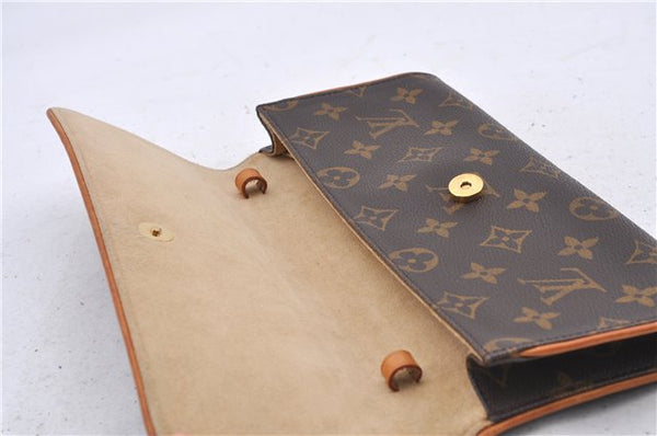 Authentic Louis Vuitton Monogram Pochette Twin GM Shoulder Bag M51852 LV 5480D