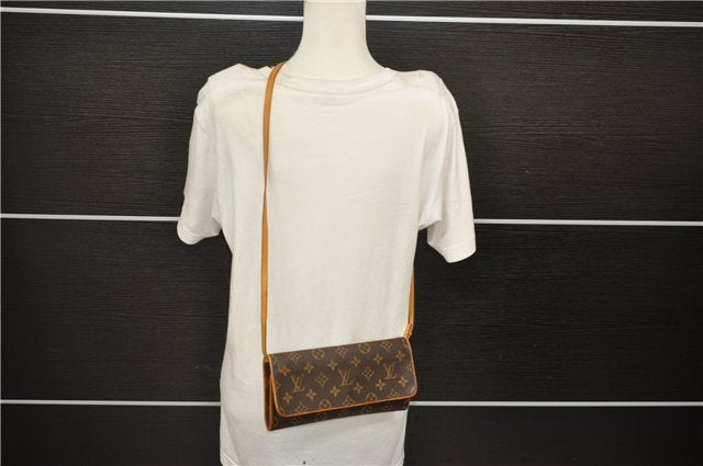 Authentic Louis Vuitton Monogram Pochette Twin GM Shoulder Bag M51852 LV 5480D