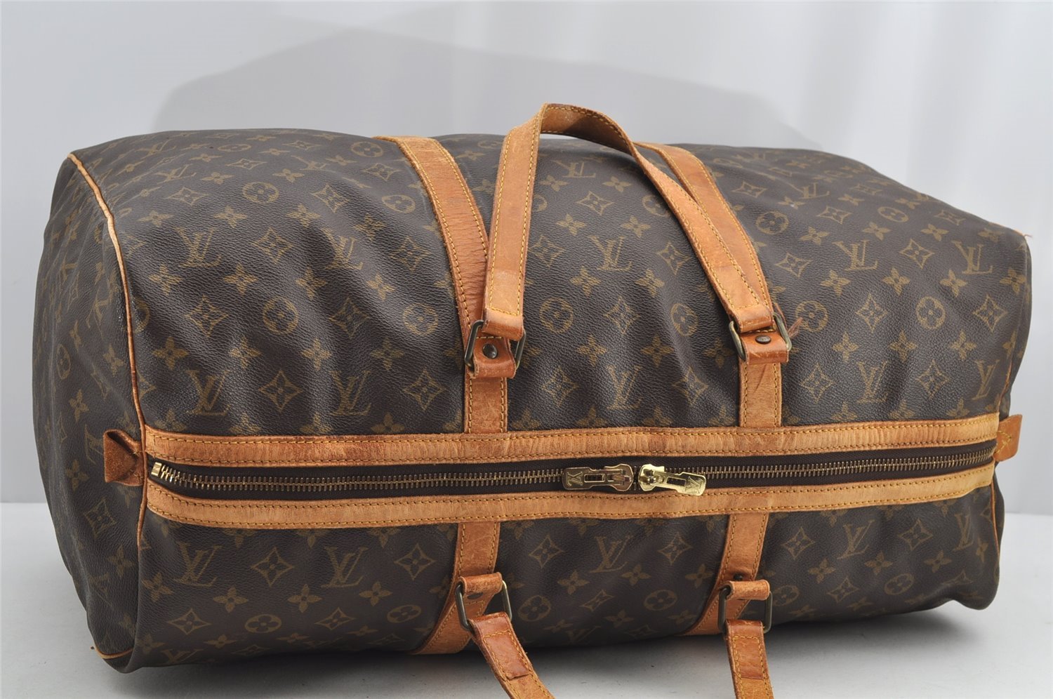 Authentic Louis Vuitton Monogram Sac Souple55 Hand Boston Bag M41622 Junk 5480I