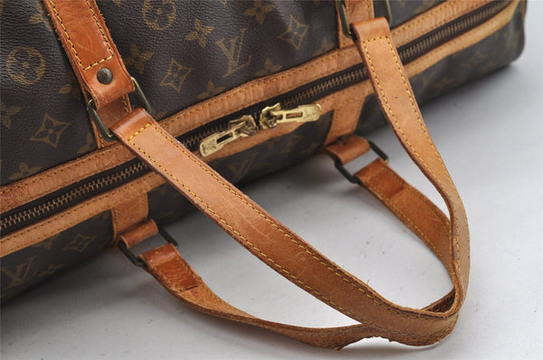 Authentic Louis Vuitton Monogram Sac Souple55 Hand Boston Bag M41622 Junk 5480I