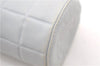 Authentic CHANEL Chocolate Bar Lamb Skin Cosmetic Pouch Purse Light Blue 5481D