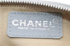 Authentic CHANEL Chocolate Bar Lamb Skin Cosmetic Pouch Purse Light Blue 5481D