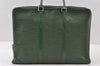 Authentic Louis Vuitton Epi Porte Documents Voyage Briefcase M54474 Green  5482I