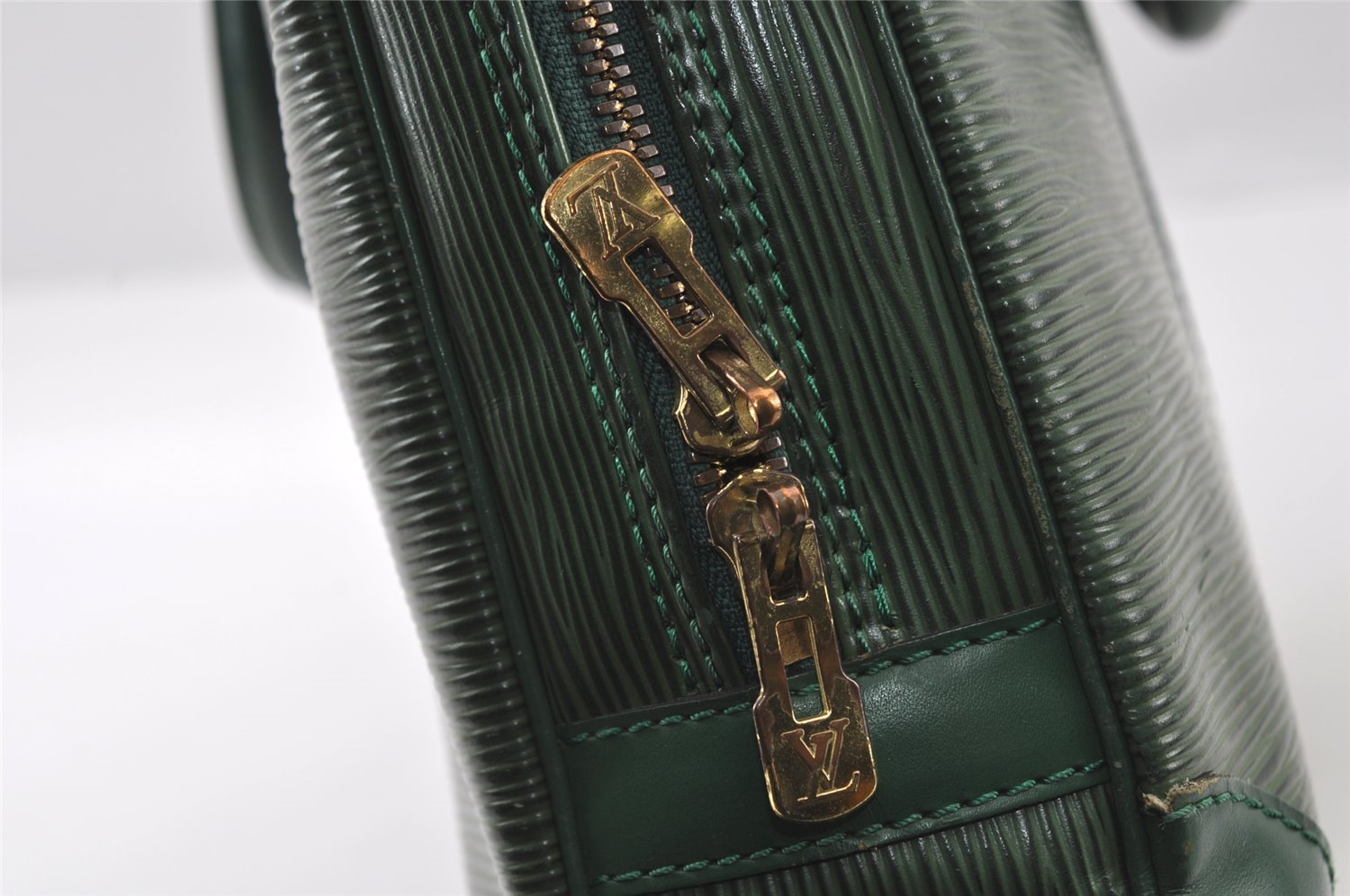 Authentic Louis Vuitton Epi Porte Documents Voyage Briefcase M54474 Green  5482I