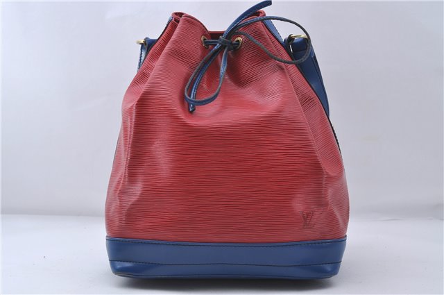 Authentic Louis Vuitton Epi Noe Bi-color Red x Blue Shoulder Bag M44084 LV 5483D
