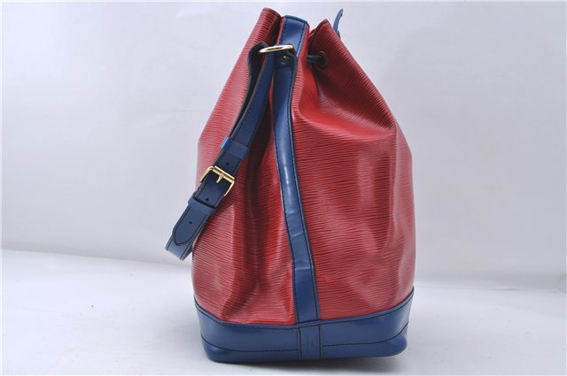 Authentic Louis Vuitton Epi Noe Bi-color Red x Blue Shoulder Bag M44084 LV 5483D