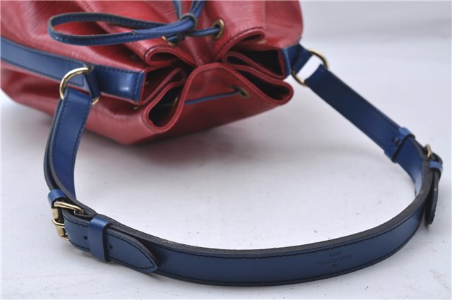 Authentic Louis Vuitton Epi Noe Bi-color Red x Blue Shoulder Bag M44084 LV 5483D