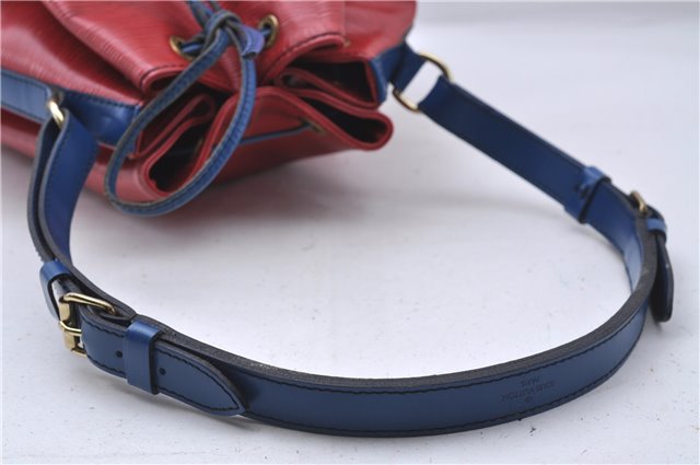 Authentic Louis Vuitton Epi Noe Bi-color Red x Blue Shoulder Bag M44084 LV 5483D