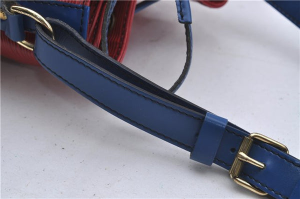 Authentic Louis Vuitton Epi Noe Bi-color Red x Blue Shoulder Bag M44084 LV 5483D