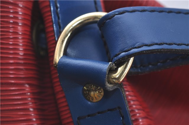 Authentic Louis Vuitton Epi Noe Bi-color Red x Blue Shoulder Bag M44084 LV 5483D