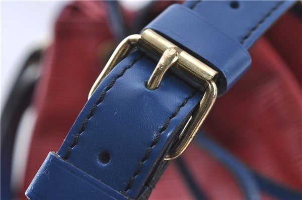 Authentic Louis Vuitton Epi Noe Bi-color Red x Blue Shoulder Bag M44084 LV 5483D