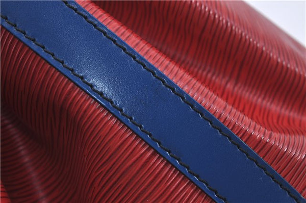 Authentic Louis Vuitton Epi Noe Bi-color Red x Blue Shoulder Bag M44084 LV 5483D