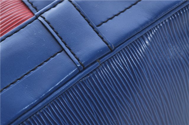 Authentic Louis Vuitton Epi Noe Bi-color Red x Blue Shoulder Bag M44084 LV 5483D