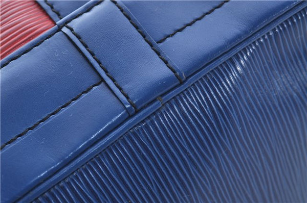 Authentic Louis Vuitton Epi Noe Bi-color Red x Blue Shoulder Bag M44084 LV 5483D