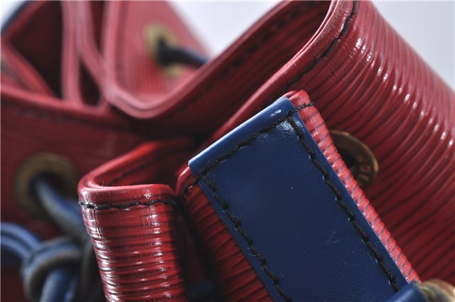 Authentic Louis Vuitton Epi Noe Bi-color Red x Blue Shoulder Bag M44084 LV 5483D