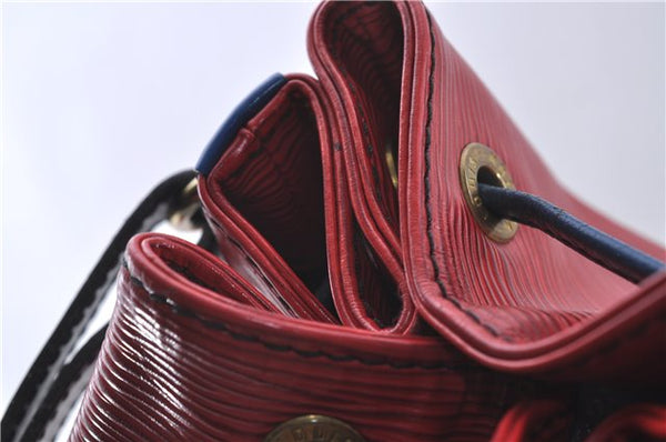 Authentic Louis Vuitton Epi Noe Bi-color Red x Blue Shoulder Bag M44084 LV 5483D