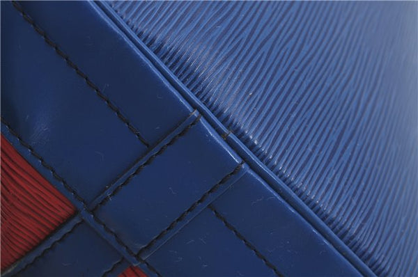 Authentic Louis Vuitton Epi Noe Bi-color Red x Blue Shoulder Bag M44084 LV 5483D