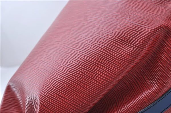 Authentic Louis Vuitton Epi Noe Bi-color Red x Blue Shoulder Bag M44084 LV 5483D