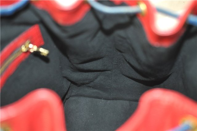 Authentic Louis Vuitton Epi Noe Bi-color Red x Blue Shoulder Bag M44084 LV 5483D